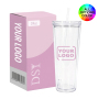 Snowglobe Tumbler clear Pre Drilled 24oz Snowglobe Tumbler 24oz Snow Plastic Globe Cup Premade Hole 24oz Snowglobe Tumbler