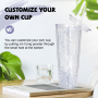 Snowglobe Tumbler clear Pre Drilled 24oz Snowglobe Tumbler 24oz Snow Plastic Globe Cup Premade Hole 24oz Snowglobe Tumbler
