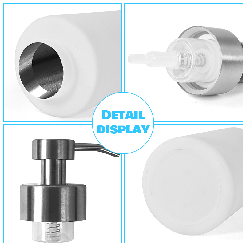 US Warehouse RTS 550ml Dispenser Stainless Steel Single Wall Press Bottle Hand Soap Dispenser for Bathroom Valentine's Day Gifts