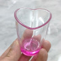 RTS 6pcs Heart-shaped Shot Glasses 1.5oz Glass Beer Cups Transparent Beer Mugs Valentine's Day Gifts Tequila Whiskey