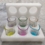 RTS 6pcs Heart-shaped Shot Glasses 1.5oz Glass Beer Cups Transparent Beer Mugs Valentine's Day Gifts Tequila Whiskey