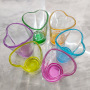 RTS 6pcs Heart-shaped Shot Glasses 1.5oz Glass Beer Cups Transparent Beer Mugs Valentine's Day Gifts Tequila Whiskey