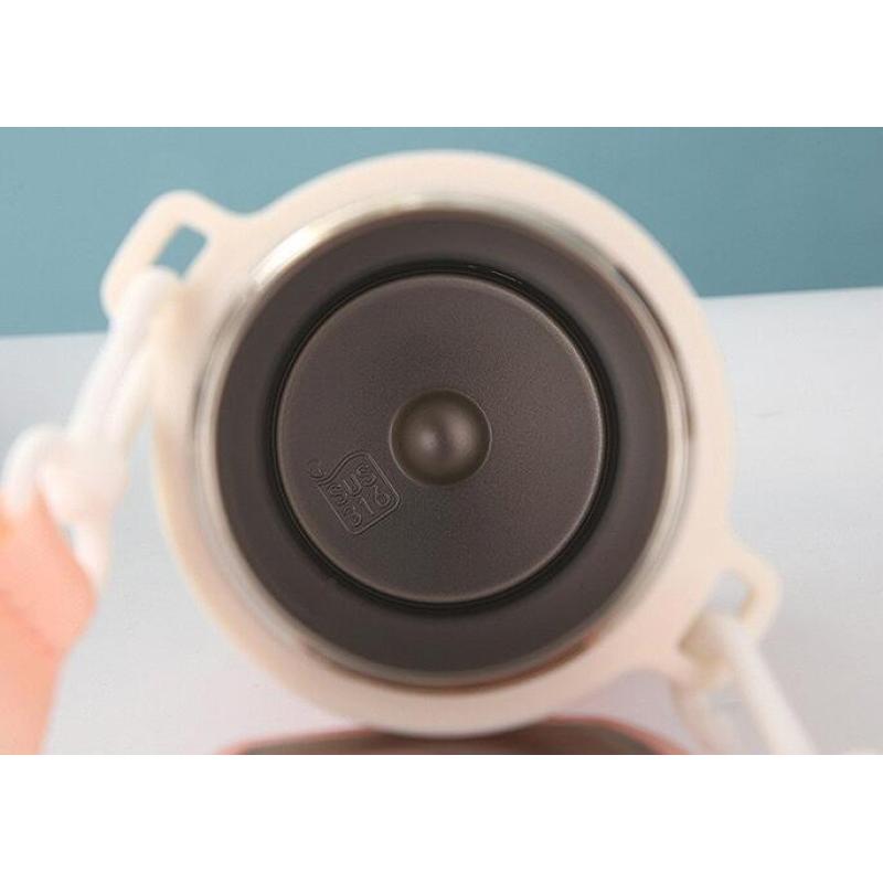 Personalized 580ml Stainless Steel Vacuum Insulated Thermal Flask Portable Double Wall Water Bottle with Bounce up Lid and Strap