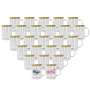 US WAREHOUSE Clear 17oz Sublimation Blank Glass Mug Coffee Mugs Beer Coffee Glass Tumbler with Bamboo Lid 25pcs/ctn
