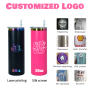 20oz rainbow Plated Straight Tumblers Insulated Double Wall Stainless Steel Skinny Tumbler Cups Wholesale with Lid and Straw