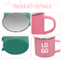 China Warehouse in Stock  Black and Gold  11oz UV Mirror Ceramic Mugs Sublimation Blanks Metallic Ceramic Coffee Ceramic Mugs