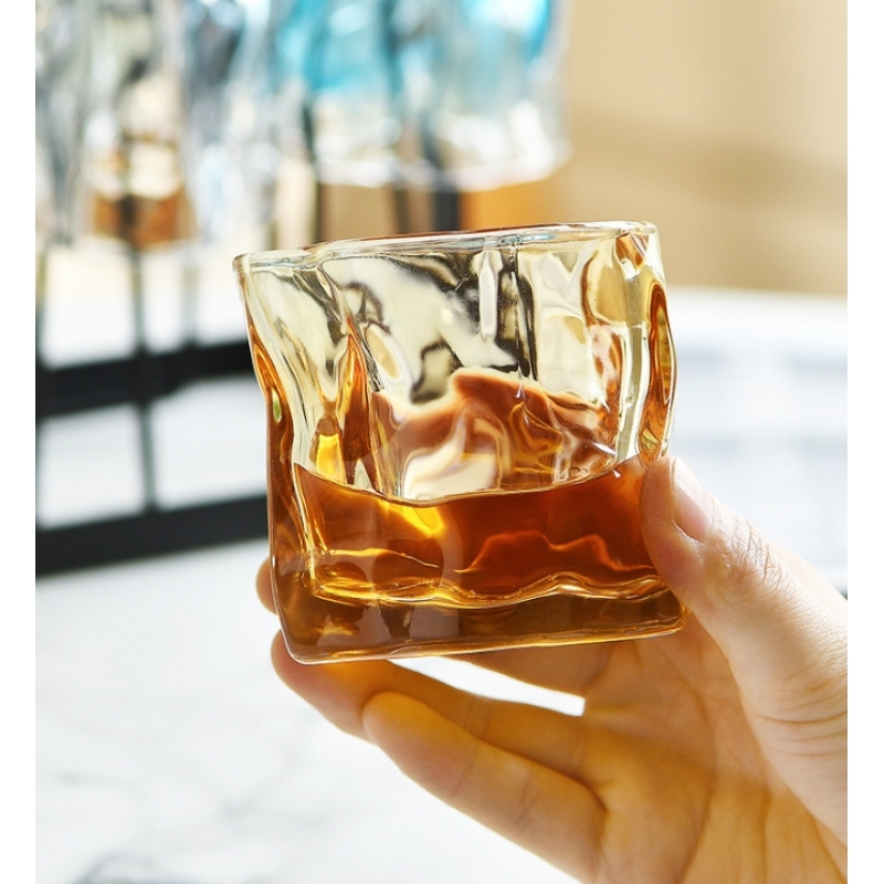 Cheap 190ml Clear Glass Whisky Cups Beer Ice Coffee Glass Jar Ins Tumbler Cup Drinking Glasses Alien Water Cups