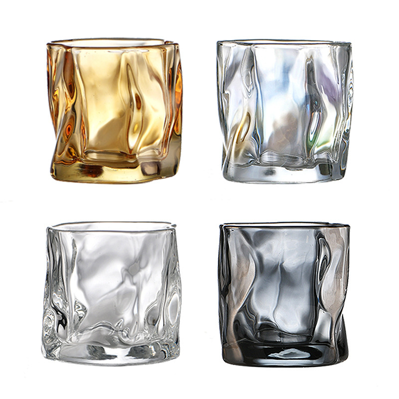 Cheap 190ml Clear Glass Whisky Cups Beer Ice Coffee Glass Jar Ins Tumbler Cup Drinking Glasses Alien Water Cups