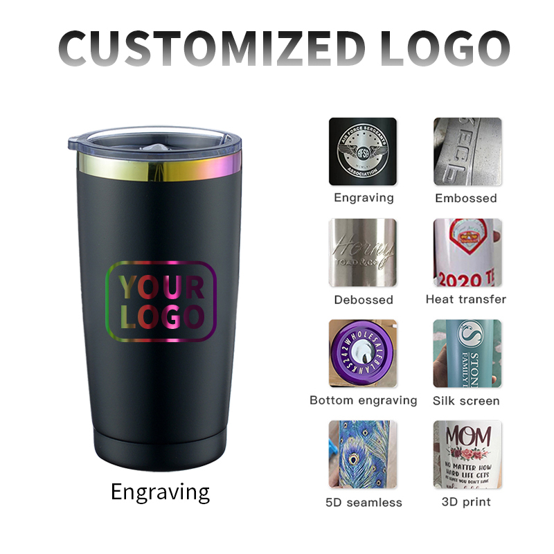 RTS US 20oz Powder Coated Travel Tumbler Cups Double Wall Stainless Steel Vacuum Insulated Coffee Tumbler with Lid 25pcs Mixed