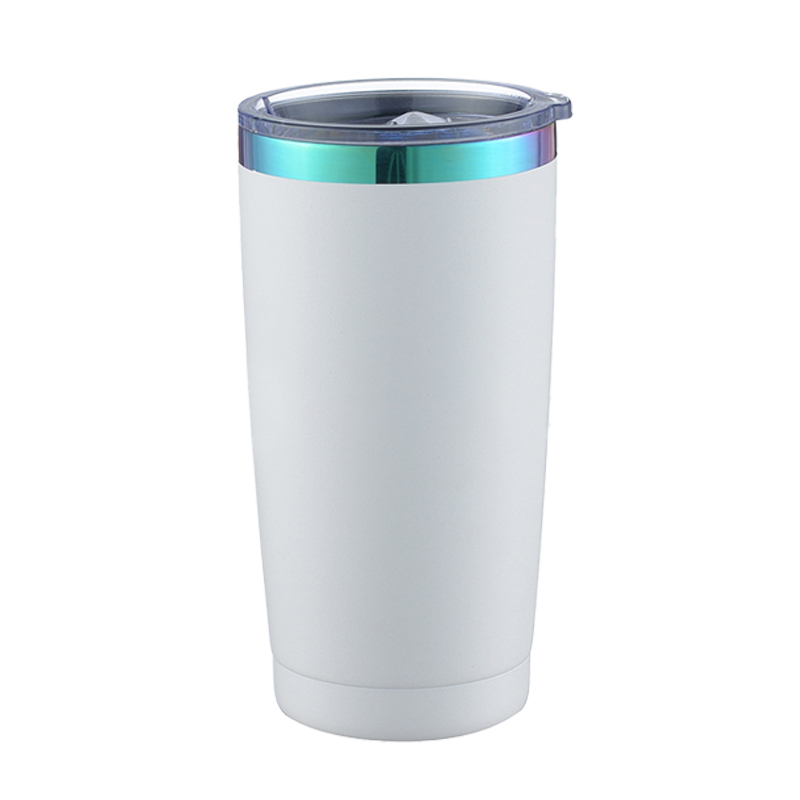 RTS US 20oz Powder Coated Travel Tumbler Cups Double Wall Stainless Steel Vacuum Insulated Coffee Tumbler with Lid 25pcs Mixed