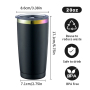 RTS US 20oz Powder Coated Travel Tumbler Cups Double Wall Stainless Steel Vacuum Insulated Coffee Tumbler with Lid 25pcs Mixed