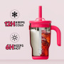 Custom Logo 14oz Kids Stainless Steel Vacuum Powder Coated Tumbler Outdoor Travel Water Bottle with Leak-Proof Lids BPA Free