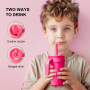 Custom Logo 14oz Kids Stainless Steel Vacuum Powder Coated Tumbler Outdoor Travel Water Bottle with Leak-Proof Lids BPA Free
