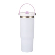 White with Purple Handle