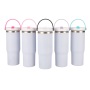 China RTS 30oz Sublimation Blanks Mugs Double Wall 304 Stainless Steel Vacuum Flip Top Car Tumbler With Colorful Handle Cover