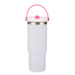 White with Hot Pink Handle