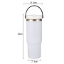 China RTS 30oz Sublimation Blanks Mugs Double Wall 304 Stainless Steel Vacuum Flip Top Car Tumbler With Colorful Handle Cover
