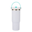 White with Blue Handle