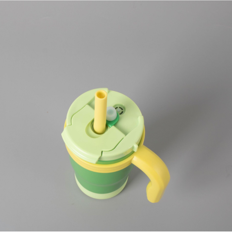Custom logo Wholesales 14oz Kids Tumbler Double Wall 304 Stainless Steel with New Lid and Handle and Silicone Anti-slip Bottom