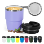 Custom 6 oz Tumbler Stainless Steel Vacuum Insulated Coffee Ice Cup Double Wall Travel Flask with Enamel Coating