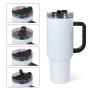 DSY Sublimaiont 40oz Tumbler 304 Stainless Steel Vacuum Double Walled Travel With Handle and Suction Sippy Leak-proof Lids