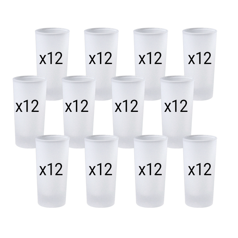Glass Cup Sublimation Frosted Shot Glasses 3 oz Shot Glasses Blanks Personalized Glass Cups with Heavy Base