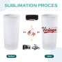 Glass Cup Sublimation Frosted Shot Glasses 3 oz Shot Glasses Blanks Personalized Glass Cups with Heavy Base