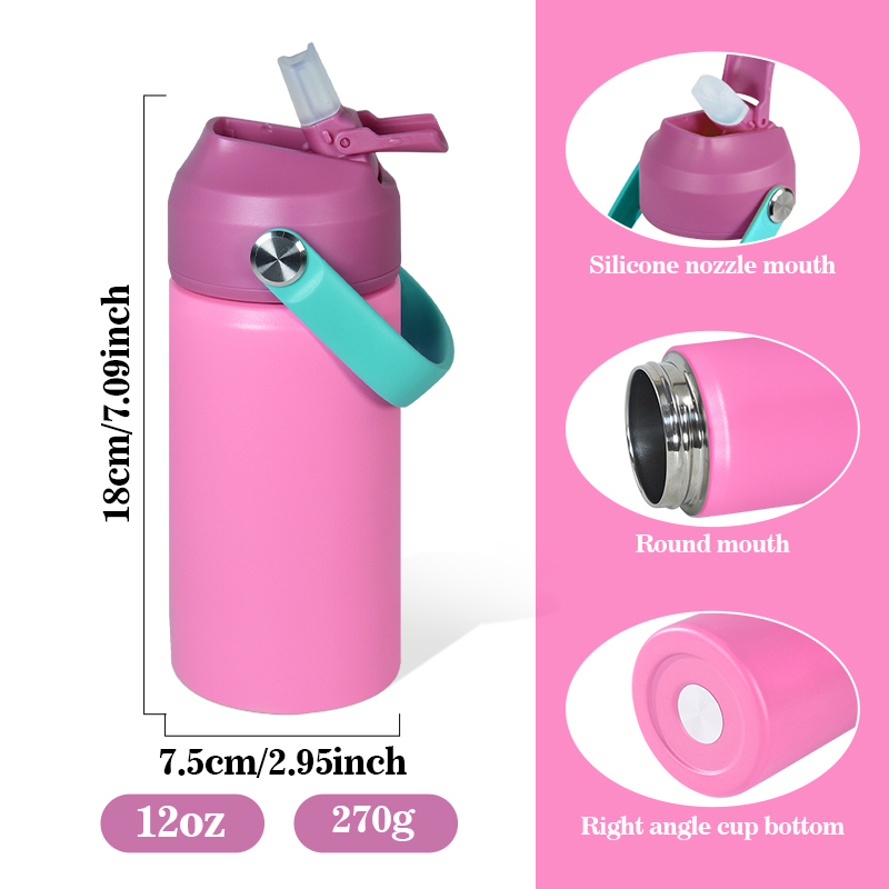 Custom Cute Kids Water Bottle 12oz for Kids School Bpa Free Stainless Steel School Kids Water Bottle