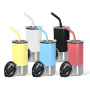 Factory 16oz Stainless Steel Milk Tea Tumbler with Two Function Lid  for Cold and Hot Drinks Snowflake Tumbler