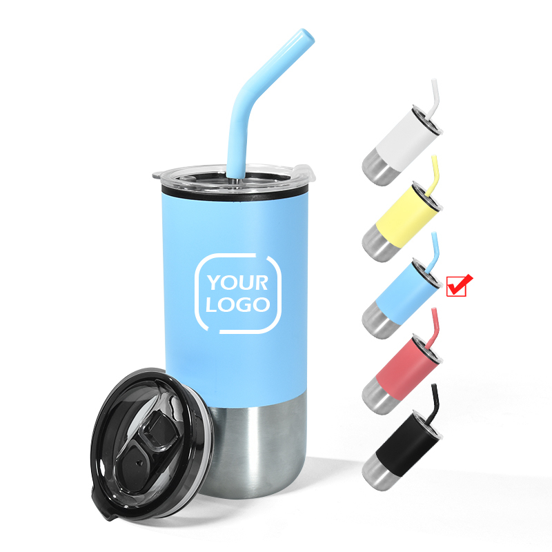 Factory 16oz Stainless Steel Milk Tea Tumbler with Two Function Lid  for Cold and Hot Drinks Snowflake Tumbler