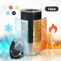 Factory 16oz Stainless Steel Milk Tea Tumbler with Two Function Lid  for Cold and Hot Drinks Snowflake Tumbler