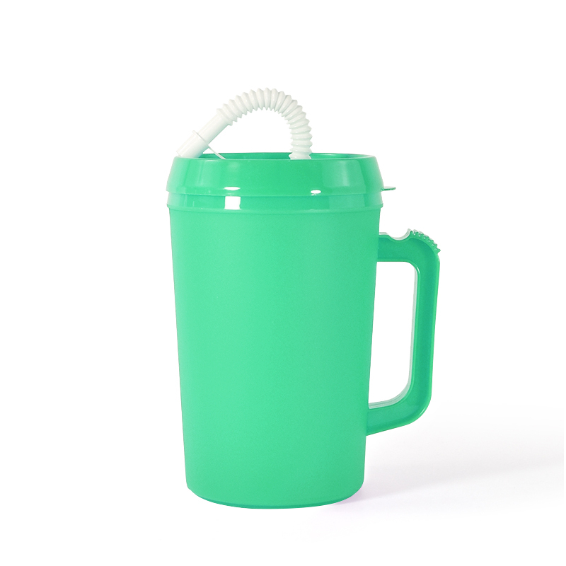 Tumblers Wholesale Bulk BPA FREE 34oz Colored Plastic Travel Cup Double Wall Plastic Beer Mug 34oz Plastic Mug