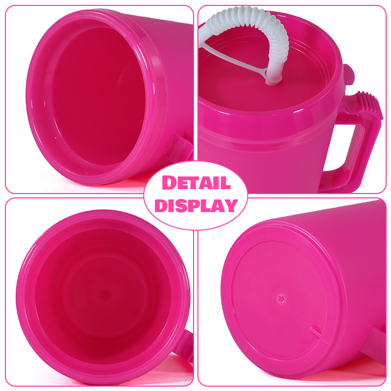 Tumblers Wholesale Bulk BPA FREE 34oz Colored Plastic Travel Cup Double Wall Plastic Beer Mug 34oz Plastic Mug