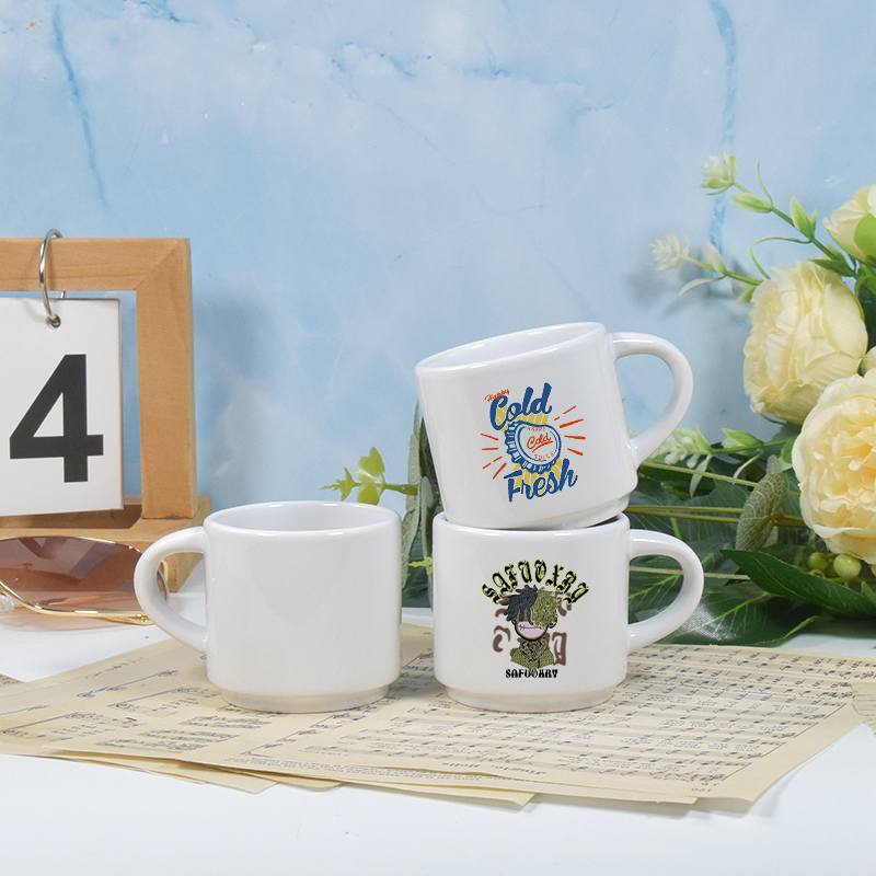 Cups with logo Coffee Mug Ceramic Antiscrach Mini Tumbler 2.5oz Espresso Shot Cups Ceramic Coffee Mugs