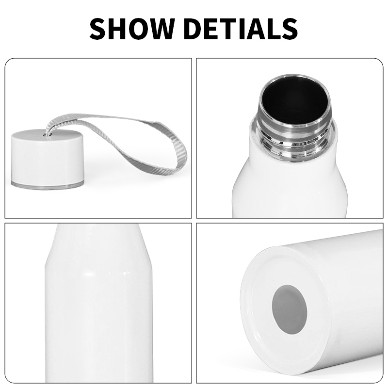 Sublimation Blanks 500ml Vacuum Sports Double Wall Copper Stainless Steel Thermo Cola Shape Drink Insulated Water Bottles