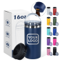 Custom Logo Insulated Beer Beverage 16oz 4 in 1 Skinny Can Cooler Double Wall Stainless Steel Slim Can Cooler with Two Lids