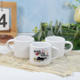2.5oz Mini Creamic Coffee Mug Sublimation Blank Small Custom White Espresso Cup with Handle
