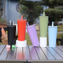 Custom logo 850ml Sports Travel Water Bottle Double Wall Stainless Steel Insulated Tumbler Handle Lids Leak-proof Sippy Straws