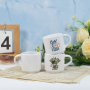 LOGO Espresso Shots Mug Cup Ceramic Sublimation Shotglass Blanks Keramik Becher Kaffeetasse 2.5oz Ceramic Mug Cup with logo