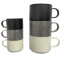 Customized Logo 100ml 240ml Stainless Steel Coffee Mug Spray Painted Double Wall Mini Set Heatproof Coffee Tea Cup with Handle