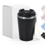 Custom Logo 12oz / 380ml Coffee Mug Laser Engraved Outside PP Dishwasher Safe Plastic Shell  Inner Stainless Steel Tumbler