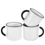 DSY Sublimation 11oz Ceramic Mug with Handle Looks Like Enamel Mug DIY Blank Coffee Cup