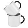 DSY Sublimation 11oz Ceramic Mug with Handle Looks Like Enamel Mug DIY Blank Coffee Cup