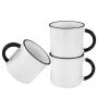 DSY Sublimation 11oz Ceramic Mug with Handle Looks Like Enamel Mug DIY Blank Coffee Cup