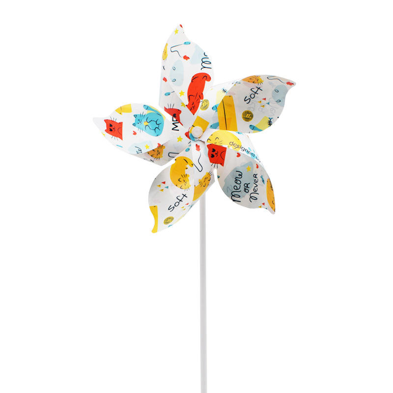 USA RTS 50pcs/ctn Windmill Kids Outdoor Sublimation Blanks PET Plastic Pinwheel Double-sided Windmill for DIY Printing Gifts