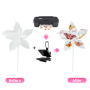 USA RTS 50pcs/ctn Windmill Kids Outdoor Sublimation Blanks PET Plastic Pinwheel Double-sided Windmill for DIY Printing Gifts