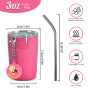 3oz Stainless Steel Mini Shot Glasses Tumbler with Twelve Constellations Keychain Colored Coffee Tumbler With Straw Lid