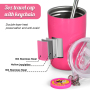 3oz Stainless Steel Mini Shot Glasses Tumbler with Twelve Constellations Keychain Colored Coffee Tumbler With Straw Lid