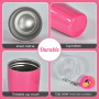 3oz Stainless Steel Mini Shot Glasses Tumbler with Twelve Constellations Keychain Colored Coffee Tumbler With Straw Lid