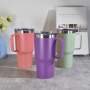 Custom LOGO 20oz Travel Car Tumbler 20oz Powder Coated Tumbler Vacuum Travel Mug Mix 8colors